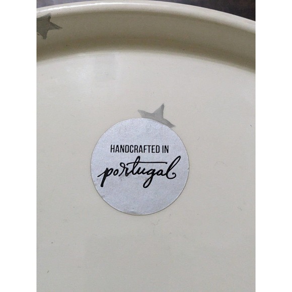 Large Farval Portugal White Cake Server Stand Pedestal Snowman Christmas New - Picture 3 of 8